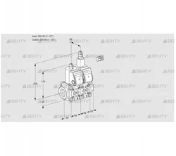 VCS2E40R/40R05NLWR/PPPP/PPPP (88103543) Сдвоенный газовый клапан Kromschroder