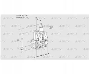 VCS2E40R/40R05NLWR/PPPP/PPPP (88103543) Сдвоенный газовый клапан Kromschroder