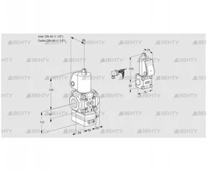 VAD2E40R/40R05D-50WL/ZS/PP (88106961) Газовый клапан с регулятором давления Kromschroder