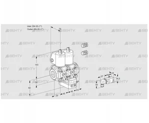 VCG1E25R/25R05NGEWL3/PPPP/2-PP (88106651) Клапан с регулятором соотношения Kromschroder