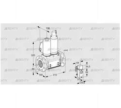 VCS7T80A05NLQSLB/PPPP/2-3- (88207540) Сдвоенный газовый клапан Kromschroder