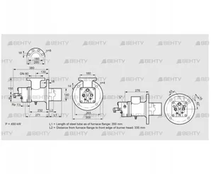 BIO 140RB-350/335-(47D)E (84099743) Газовая горелка Kromschroder