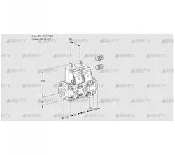 VCS2E40R/25R05NNVWR3/PPPP/PPPP (88101740) Сдвоенный газовый клапан Kromschroder