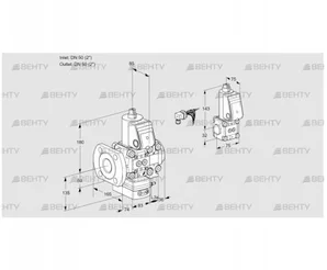 VAH3E50F/50R05HEVWR/PP/ZS (88106495) Клапан с регулятором расхода Kromschroder