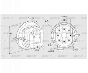 DL 3KT-2N (84444680) Датчик-реле давления воздуха Kromschroder