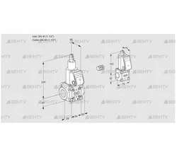 VAS2E40R/40R05LWR/PP/BS (88106395) Газовый клапан Kromschroder