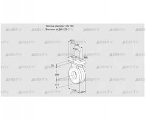 BVA150/125Z05H (88300838) Дроссельная заслонка Kromschroder