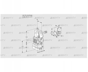 VAD1-/15R/NW-25B (88020464) Газовый клапан с регулятором давления Kromschroder