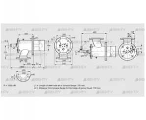 ZIO 200RML-150/135-(37)D (84277124) Газовая горелка Kromschroder