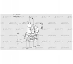 VCS3E50R/50R05LNWGR3/PPPP/PPPP (88104403) Сдвоенный газовый клапан Kromschroder