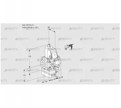 VAH2E50R/40R05HEVWR/PP/PP (88104203) Клапан с регулятором расхода Kromschroder