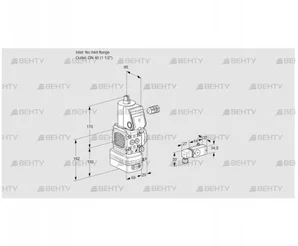 VAV2-/40R/NQAK (88019209) Газовый клапан с регулятором соотношения Kromschroder