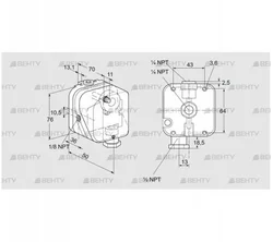 DG 50NT-22N (84447972) Датчик-реле давления газа Kromschroder