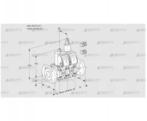 VCS3E50F/50F05NLQR3/PPPP/PPPP (88100135) Сдвоенный газовый клапан Kromschroder