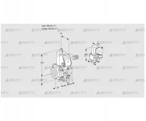 VAS125R/NK (88034675) Газовый клапан Kromschroder