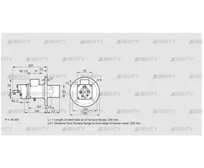 BIO 50RG-250/235-(40)D (84015533) Газовая горелка Kromschroder