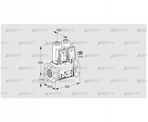 VCS9125F05NNAGR3E/PPPP/PPEP (88203997) Сдвоенный газовый клапан Kromschroder