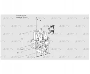 VCH1E20R/20R05NHEVWR6/PPPP/PPPP (88103577) Клапан с регулятором расхода Kromschroder