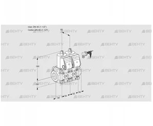 VCS3E40R/40R05NNWR3/PPPP/PPPP (88101345) Сдвоенный газовый клапан Kromschroder