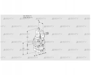 VAV125R/NQGRAK (88029768) Газовый клапан с регулятором соотношения Kromschroder