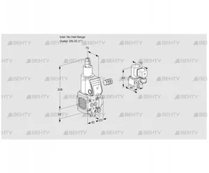 VAS1-/25R/LQ (88002344) Газовый клапан Kromschroder