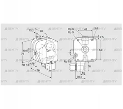 DG 50U-6N (84447354) Датчик-реле давления газа Kromschroder