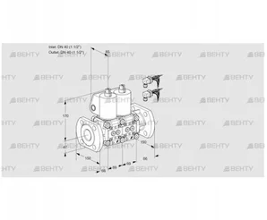 VCS2E40F/40F05NNWL6/PPPP/PPPP (88101098) Сдвоенный газовый клапан Kromschroder