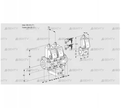 VCH1E25R/25R05NHEVWR6/PPPP/PPBS (88105252) Клапан с регулятором расхода Kromschroder