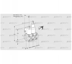 VCS2E32R/32R05NLWL/PPMM/PPMM (88104298) Сдвоенный газовый клапан Kromschroder