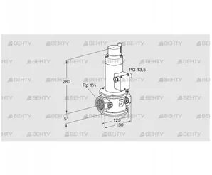 VG 40R03LT33DMVZ (85256863) Запорный газовый клапан Kromschroder