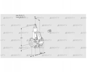 VAS2E25R/25R05LVWR/PP/PP (88104202) Газовый клапан Kromschroder