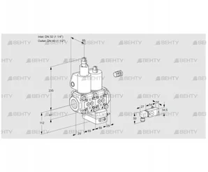 VCG2E32R/40R05LGEWL/MMMM/3--2 (88103290) Клапан с регулятором соотношения Kromschroder