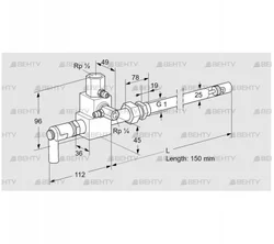 ZMI 25B150R (84234010) Пилотная горелка Kromschroder