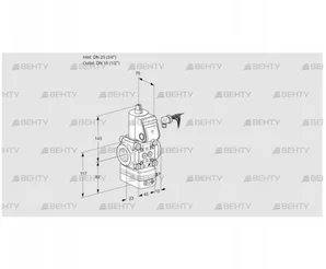 VAD120/15R/NW-50B (88034270) Газовый клапан с регулятором давления Kromschroder