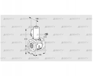 VAS665F05NWSL3B/PP/PP (88203718) Газовый клапан Kromschroder