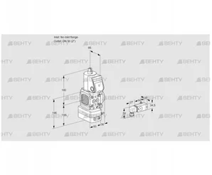 VAD3-/50R/NW-25A (88033621) Газовый клапан с регулятором давления Kromschroder