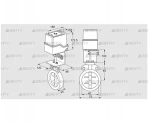 IDR40Z03D100AS/50-60W30E (88303453) Дроссельная заслонка Kromschroder