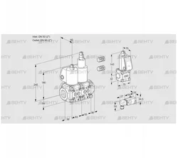 VCS3E50R/50R05NLWL3/PPZS/2-PP (88104775) Сдвоенный газовый клапан Kromschroder