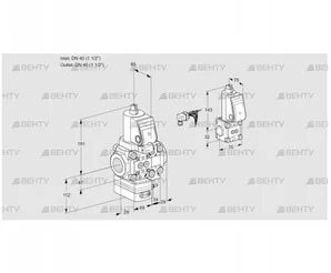 VAG2E40R/40R05GEVWSR/PP/ZS (88107413) Газовый клапан с регулятором соотношения Kromschroder