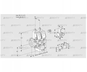 VCG1E15R/25R05NGEWR/-3PP/MMBY (88103426) Клапан с регулятором соотношения Kromschroder