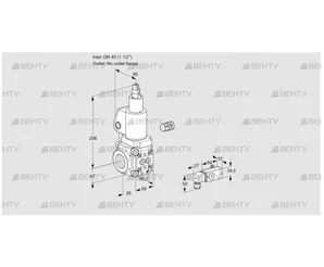 VAS240/-R/LQGL (88013091) Газовый клапан Kromschroder