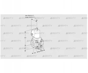 VAS2T25N/NWGL (88013573) Газовый клапан Kromschroder