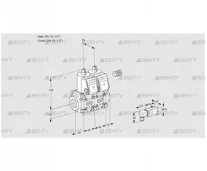 VCS1E15R/15R05NNWR/-3PP/PPPP (88107733) Сдвоенный газовый клапан Kromschroder