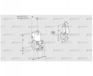 VAS1E15R/15R05NKL/BS/PP (88100147) Газовый клапан Kromschroder