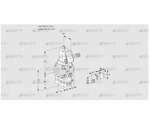 VAD115R/NWSR-25B (88029819) Газовый клапан с регулятором давления Kromschroder