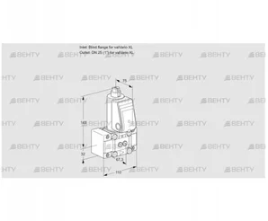 VAS1W0/W25R/NQ (88009153) Газовый клапан Kromschroder