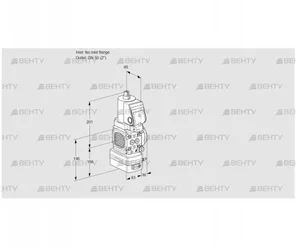 VAV3-/50R/NQSRAK (88029550) Газовый клапан с регулятором соотношения Kromschroder