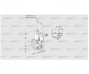 VAS115R/NW (88020706) Газовый клапан Kromschroder