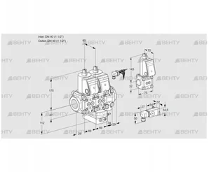 VCH2E40R/40R05NHEVWR/PP3-/PPBS (88104279) Клапан с регулятором расхода Kromschroder