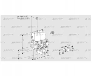 VCG2E40R/40R05NGKWL/PP3-/2-MM (88103955) Клапан с регулятором соотношения Kromschroder